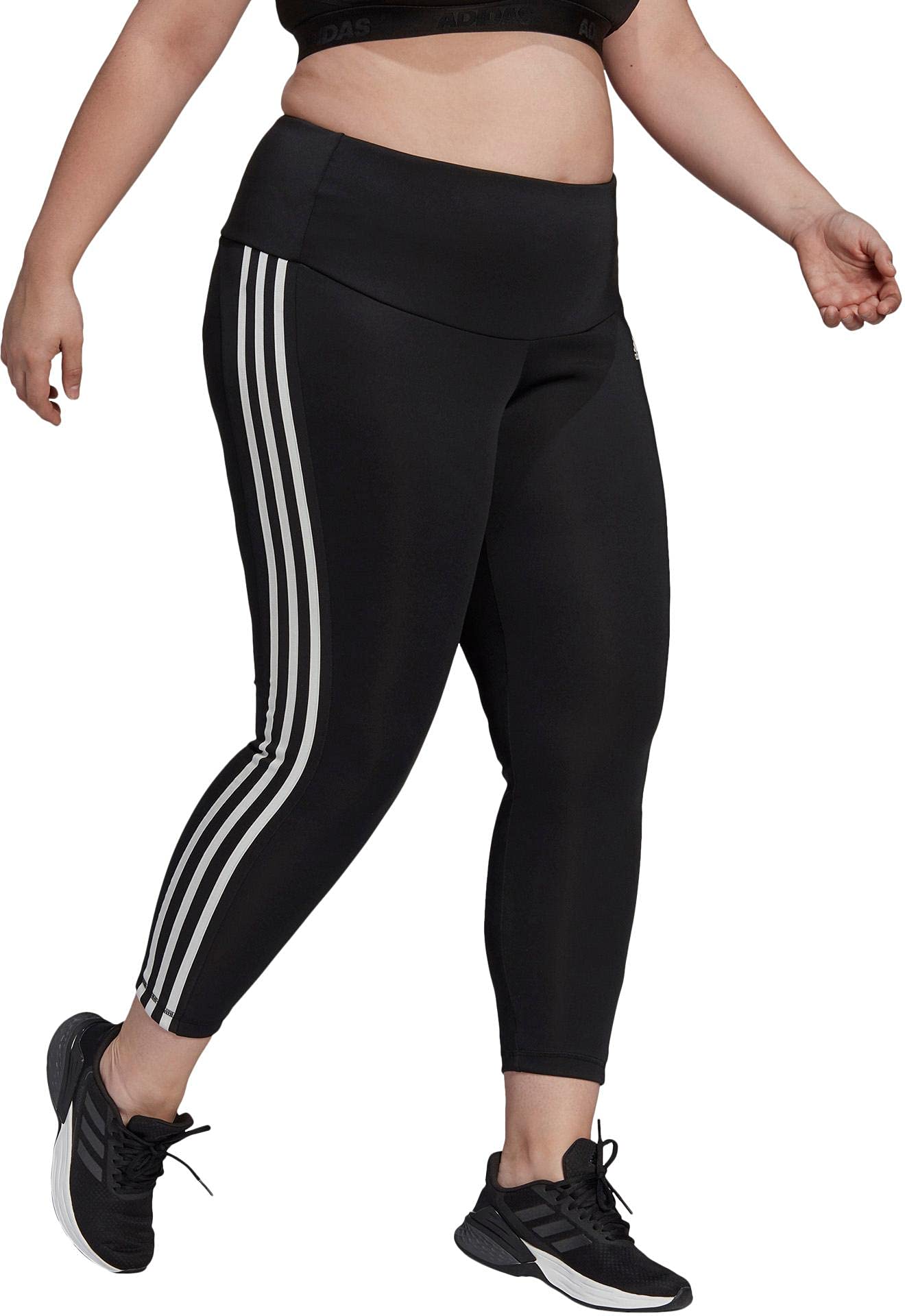 adidas Women's Designed to Move High-Rise 3-Stripes 7/8 Sport Leggings (Plus Size) TIGHTS