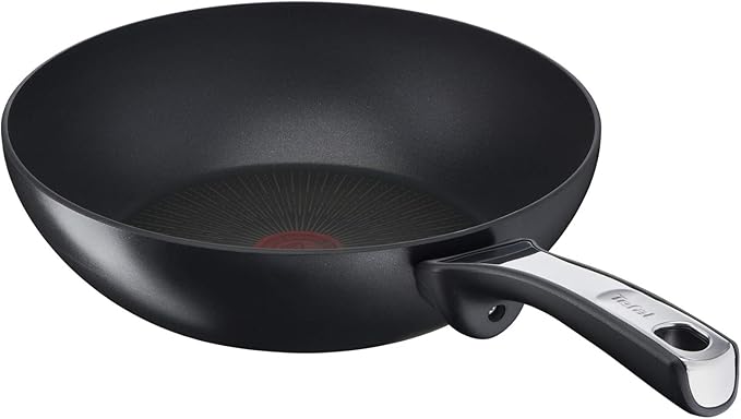 Tefal Unlimited On, Wok Pan, 28 cm, Non-Stick Cookware, Scratch Resistant, Easy Cleaning, Safe, Non-Stick Coating, Thermo-Signal™, Healthy Cooking, Perfect Searing, France, Induction Pan G2591922