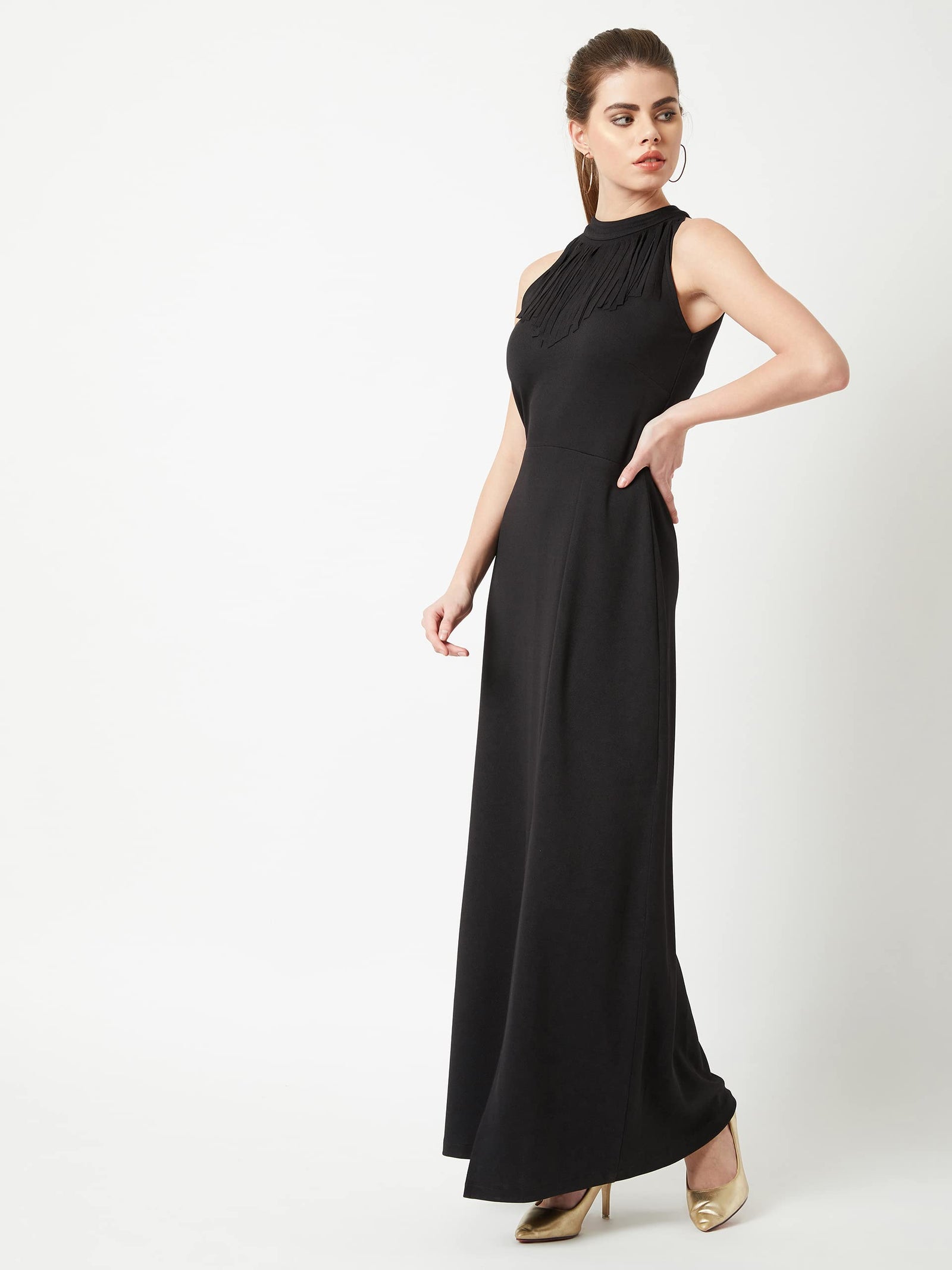 Miss Olive Women's Crepe Maxi Dress