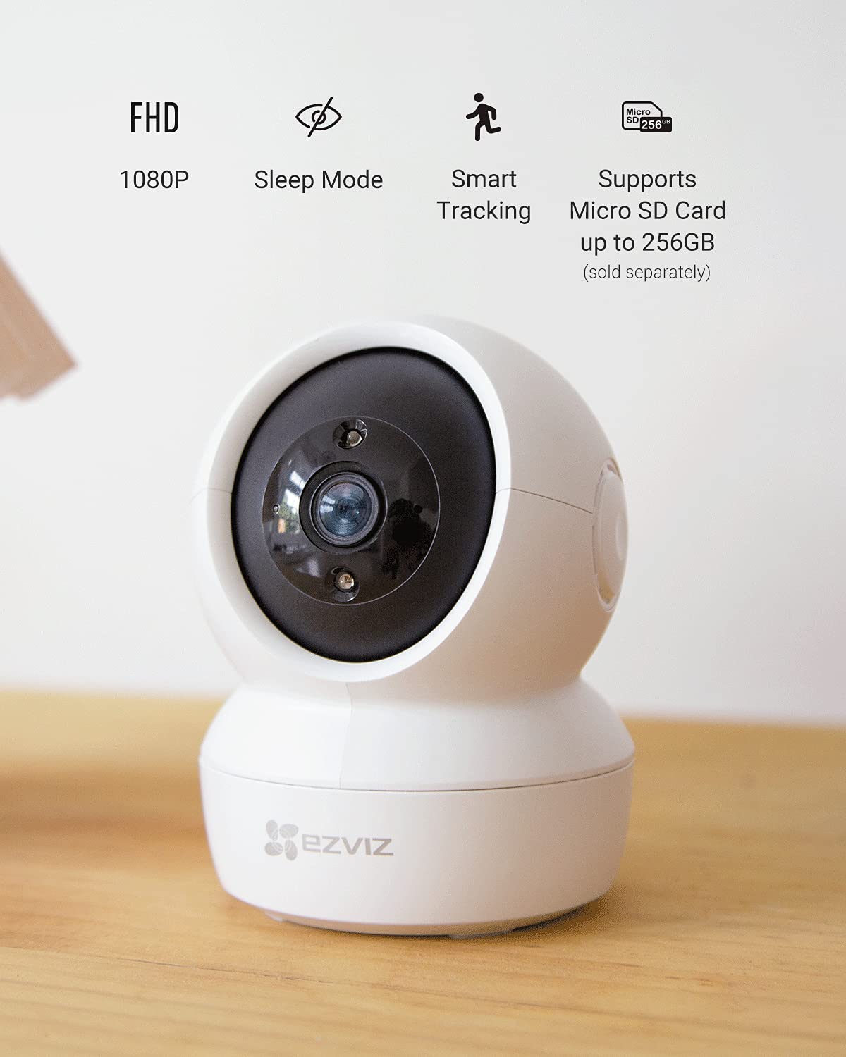 EZVIZ C6N Security Camera, 1080p CCTV Camera for Home, Wifi Indoor 360 Camera, Baby Monitor Surveillance Camera with Motion Detection, Smart Tracking, Two-Way Audio, Night Vision, Works With Alexa