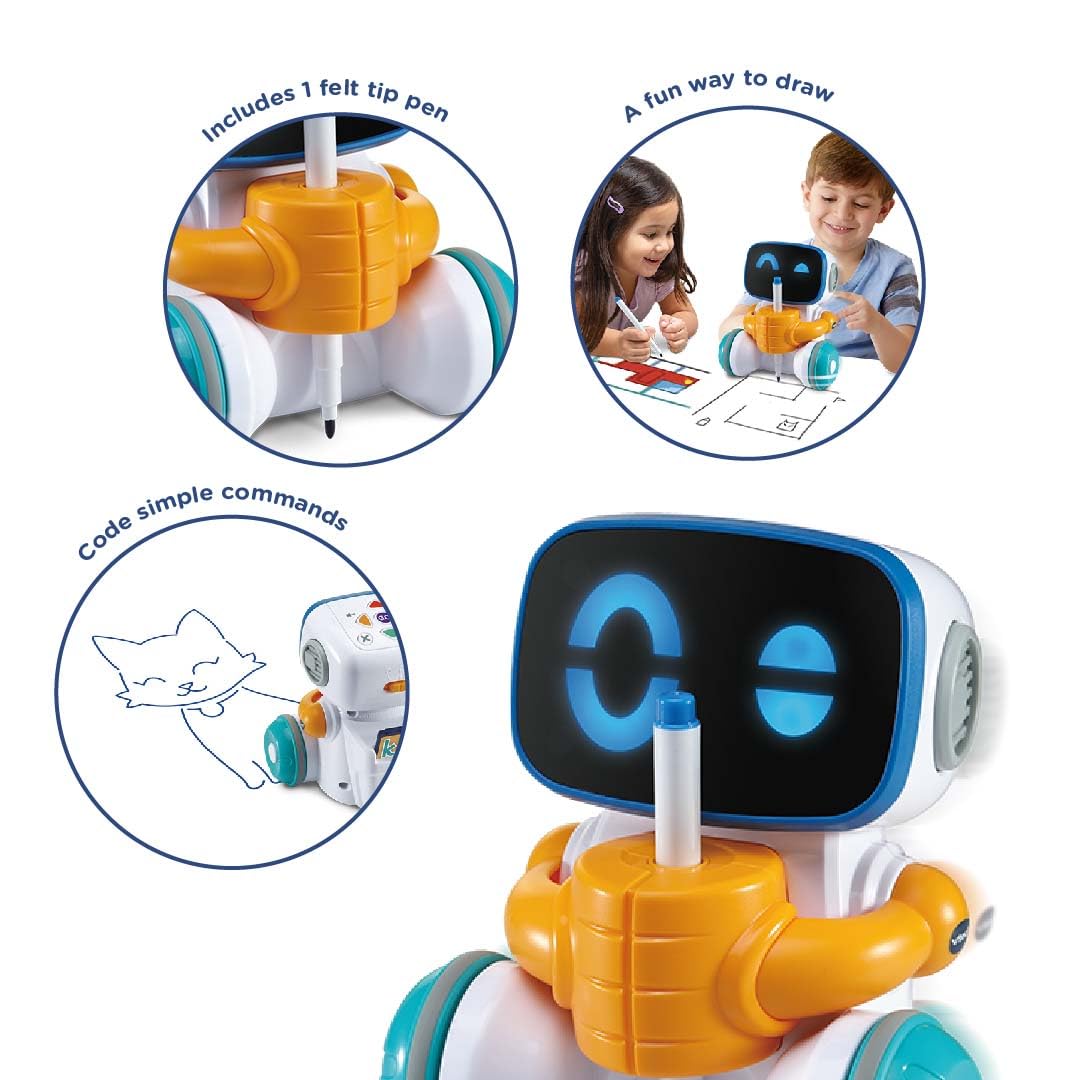 VTech JotBot Drawing & Coding Robot | Kids Learning STEM Toy | Suitable for Boys & Girls 3, 4, 5 Years