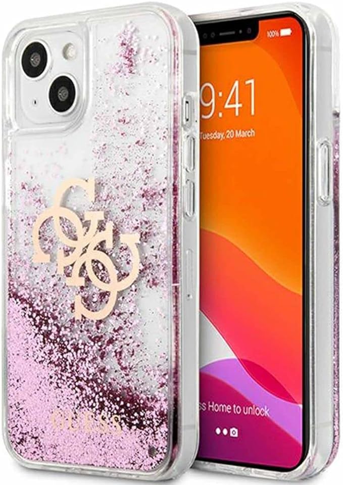 CG Mobile Liquid Glitter Case 4G Electroplated Logo For iPhone 13 Mini (5.4") - Pink