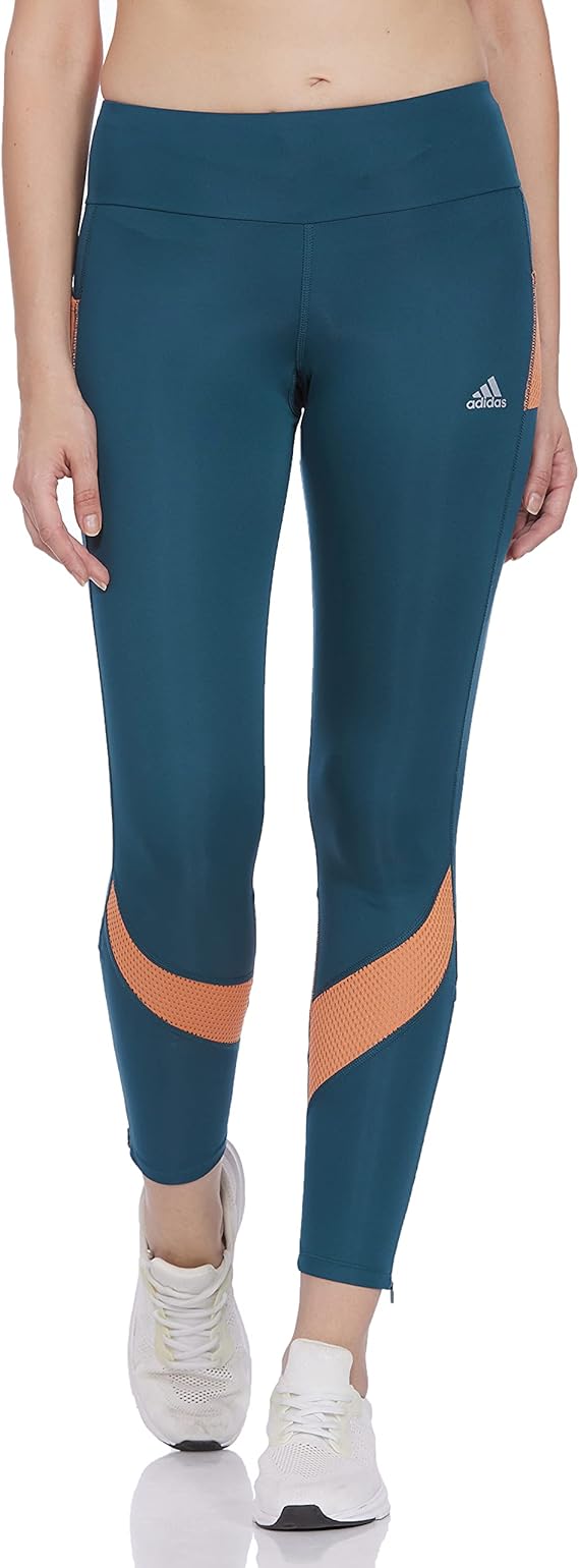 adidas Own The Run Tgt - Women's Tights, Womens, Tights, GJ9923, Azcesi/Cobbru, XL, Wild Teal, XL