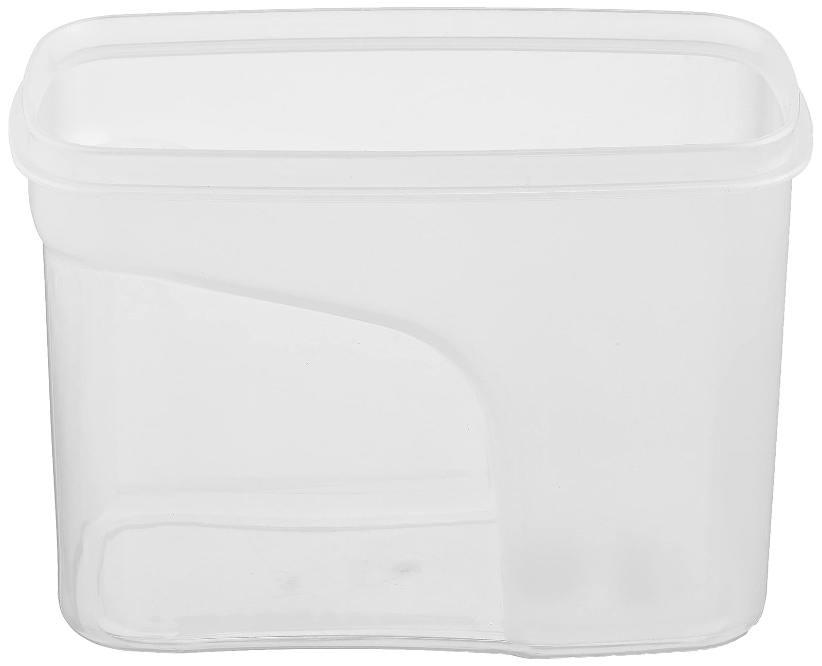 Small rectangular plastic storage container for legumes with lid (1.5 litres) - orange * white