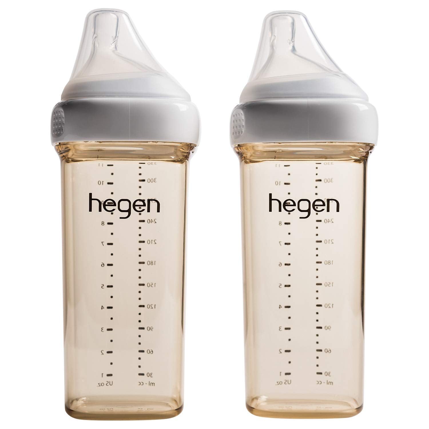 Hegen PCTO™ 330ml/11oz Feeding Bottle PPSU, Pack of 2 with 2 x Fast Flow Teat, 6 Months +