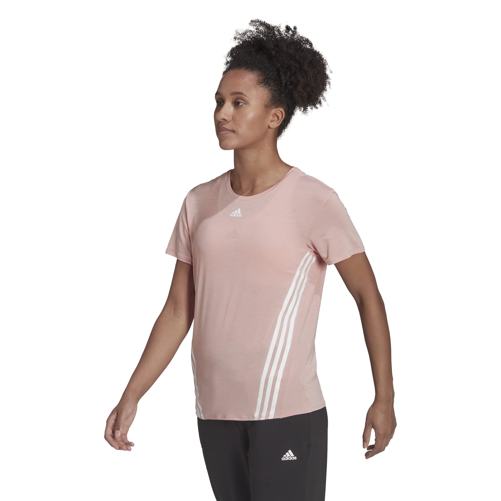 Adidas WTR ICNS 3S T HC2756 TRAINING wonder mauve T-SHIRT (SHORT SLEEVE) For Women