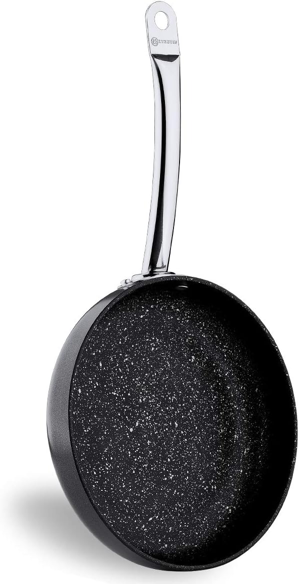 Korkmaz Proline Nero Frying Pan, Nonstick Omelette Pan, Chefs Pan, Saucepan, Non Stick Fry Pan, 26x5.5 CM