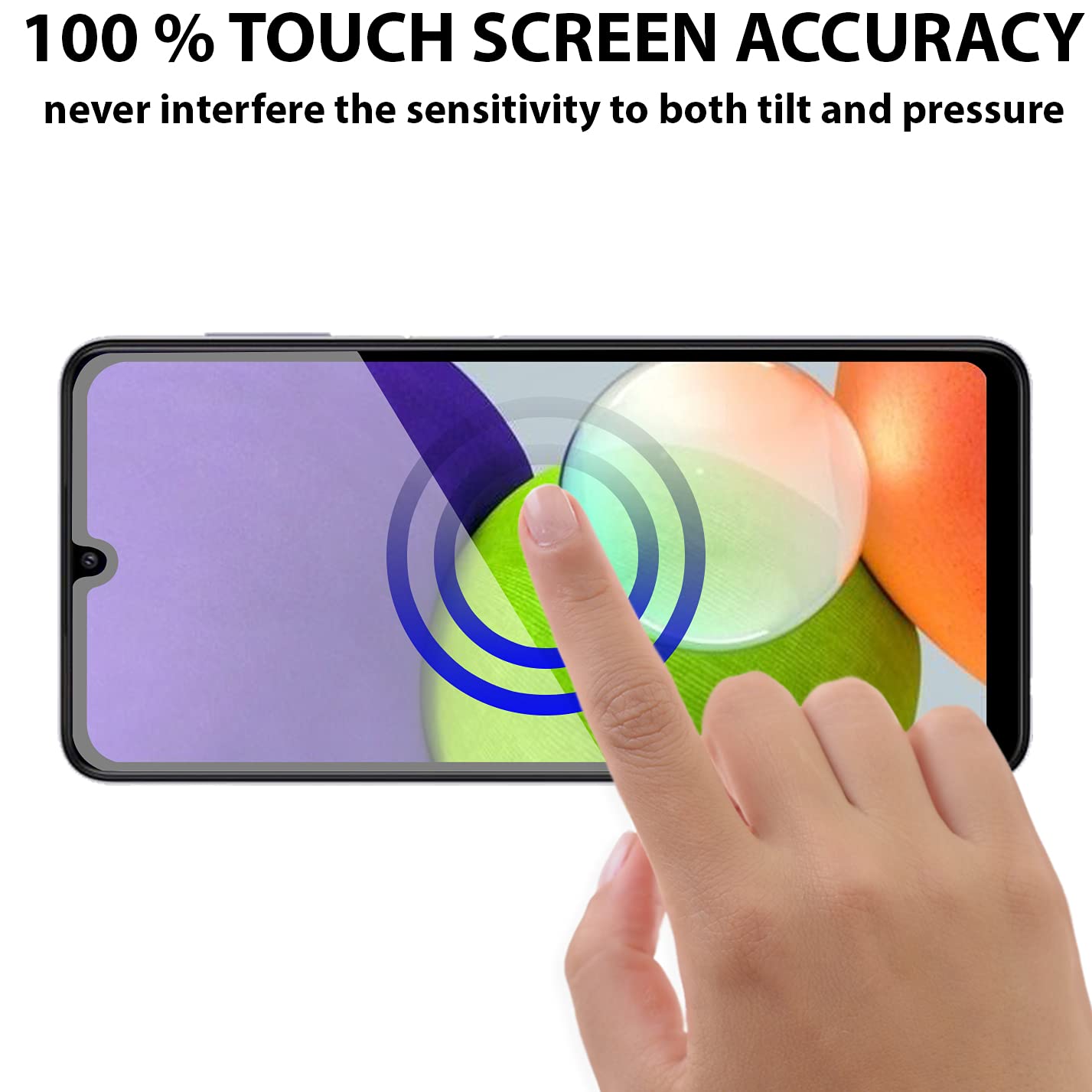 9D Al-HuTrushi Screen Protector compatible with Samsung Galaxy A22 Tempered Glass, Clear Transparent Film Case Friendly 9H Hardness Anti-Fingerprint Anti-Scratch No Bubble (Black-9D)