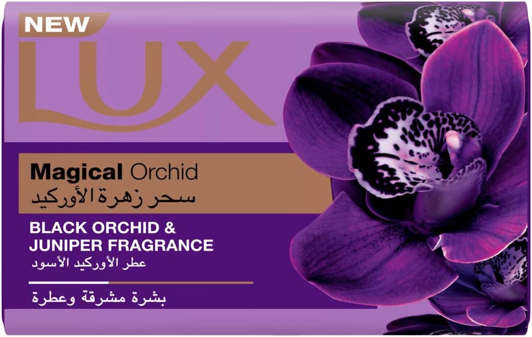 Lux Bar Soap for fragrant glowing skin, Magical Orchid, with Black Orchid & Juniper Fragrance, 170g