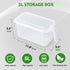 Volwco Food Storage Boxes With Lids Freezer Safe Volwco 3 Pcs 4.7L Large Plastic Kitchen Refrigerator Stackable Food Fruit Storage Containers With Handle