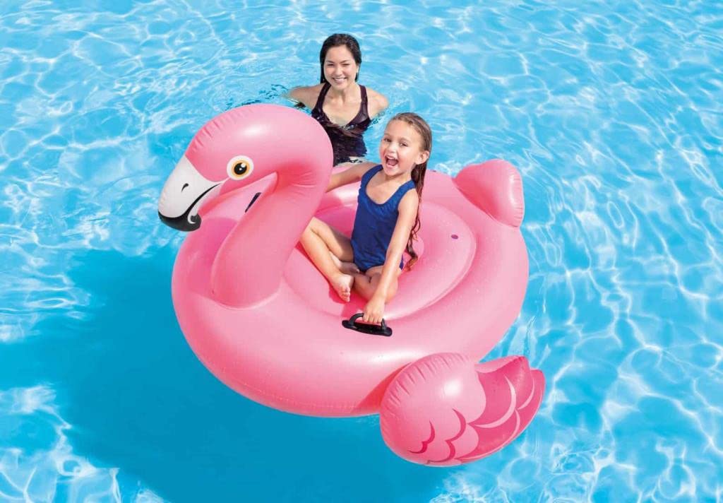 Intex Inflatable Flamingo Ride-On, Pink, 57558, 1.78 x 1.35