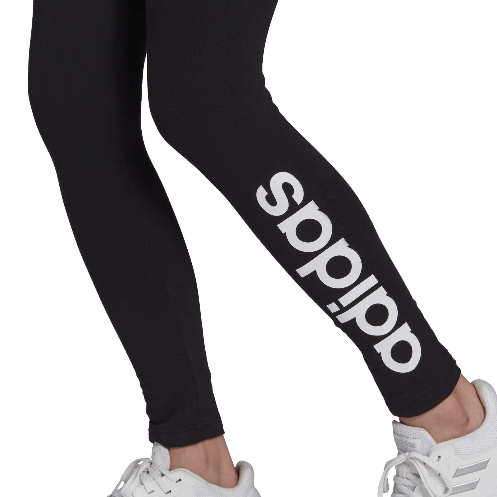 Adidas womens ESSENTIALS HIGH-WAISTED LOGO LEGGINGS Tights , black-white , m