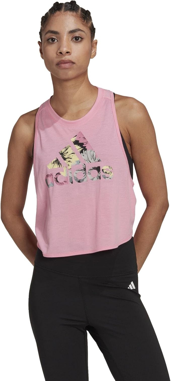 Adidas W FLORAL TK HM4509 TRAINING BLIPNK TANK for Women