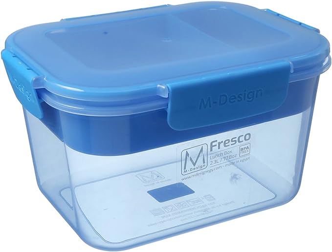 M Design Lunch Box, Blue, 2.3 Liter - 6448