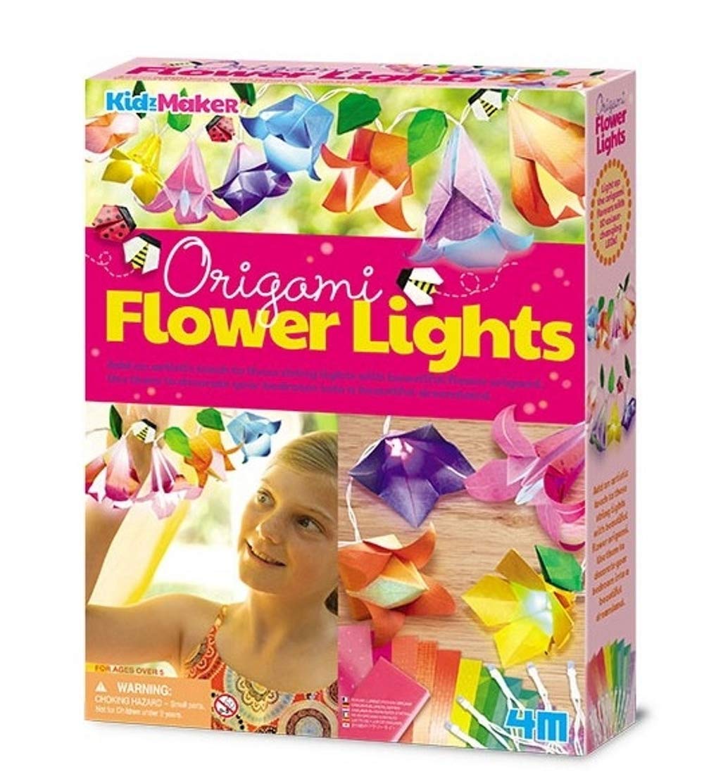 4M 404725 Origami Flower Lights Craft Kit, Multi-Colour