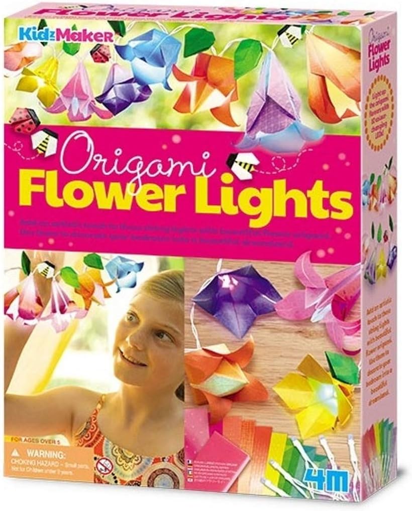 4M 404725 Origami Flower Lights Craft Kit, Multi-Colour