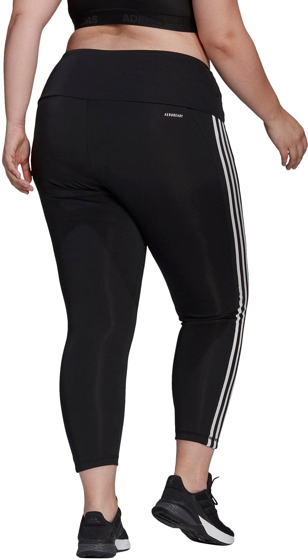 adidas Women's Designed to Move High-Rise 3-Stripes 7/8 Sport Leggings (Plus Size) TIGHTS