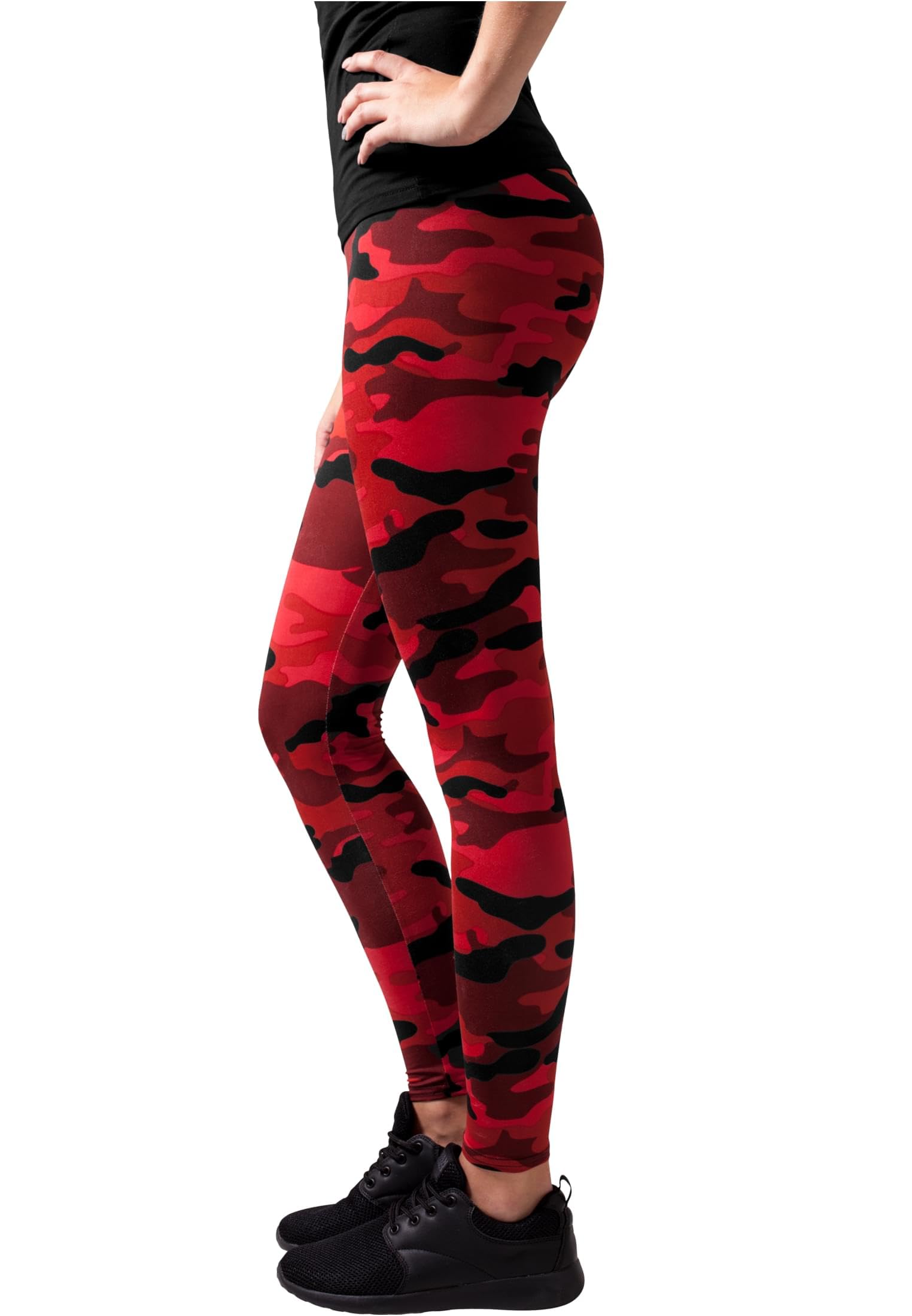 Urban Classics Women Camouflage Leggings Comfortable Sport Pants, Stretchy Workout Trousers with Military Print, Regular Skinny Fit (pack of 1)