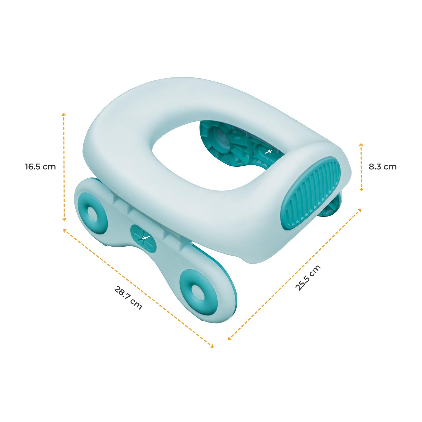 MOON Travel Baby Potty Seat with Disposable Bags |Portable and Sturdy| Lightweight 100% BPAFree Easy Maintenance Perfect for Long Journeys and Adult Toilets-Blue