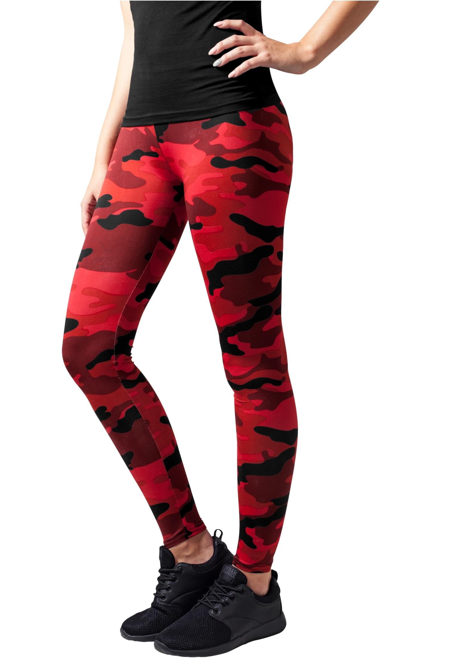 Urban Classics Women Camouflage Leggings Comfortable Sport Pants, Stretchy Workout Trousers with Military Print, Regular Skinny Fit (pack of 1)