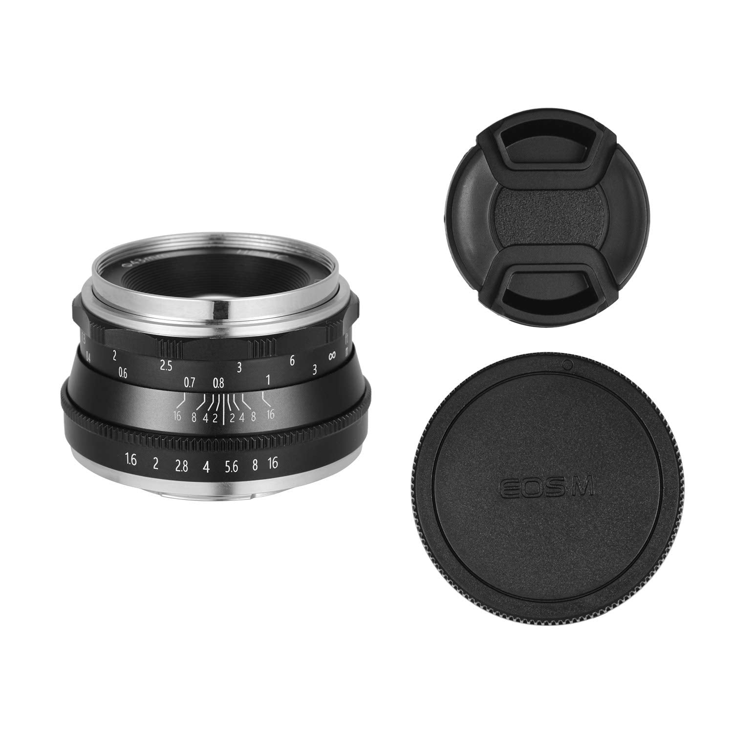 Andoer 35mm F1.6 Manual Focus Lens Large Aperture Compatible with Canon M1/ M2/ M3/ M5/ M6/ M10/ M100/ M50 EOS M-Mount