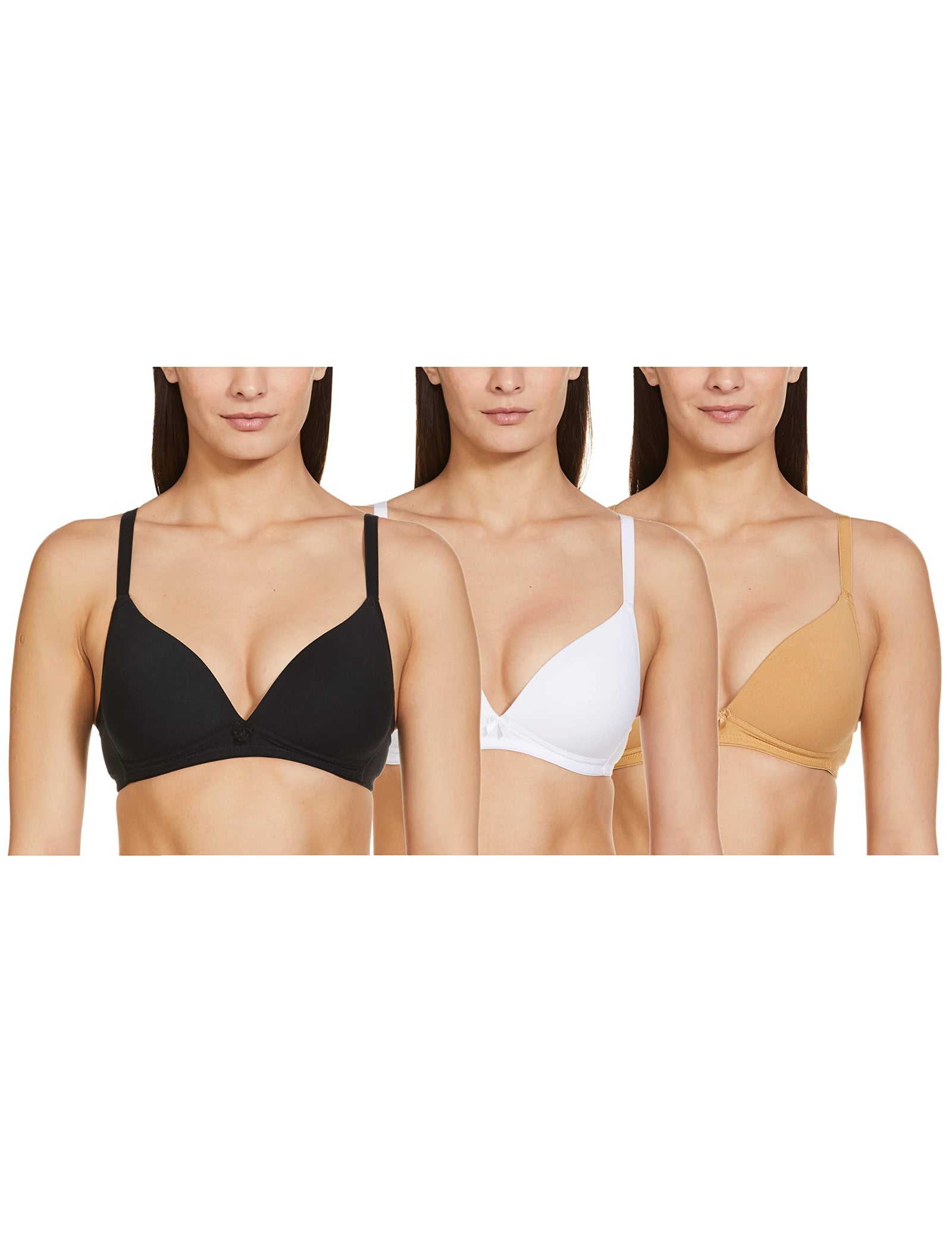 Diverse Women Padded Wirefree T-shirt Bra (Pack of 3)