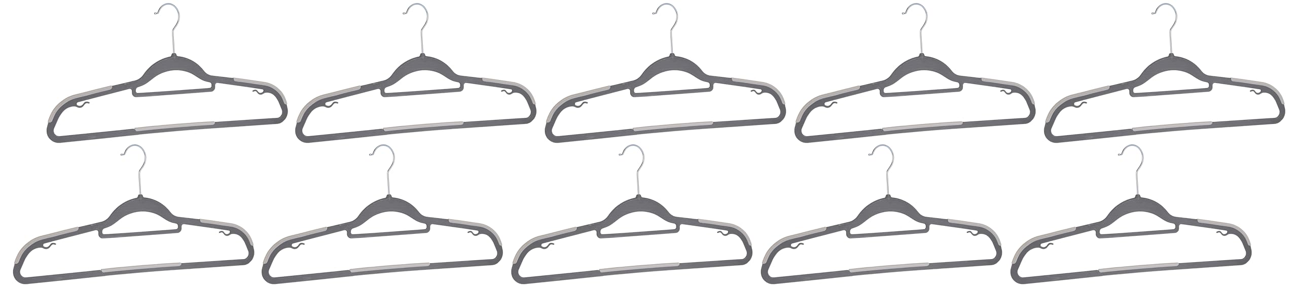 Whitmor Sure-Grip Suit Hangers - Set of 10