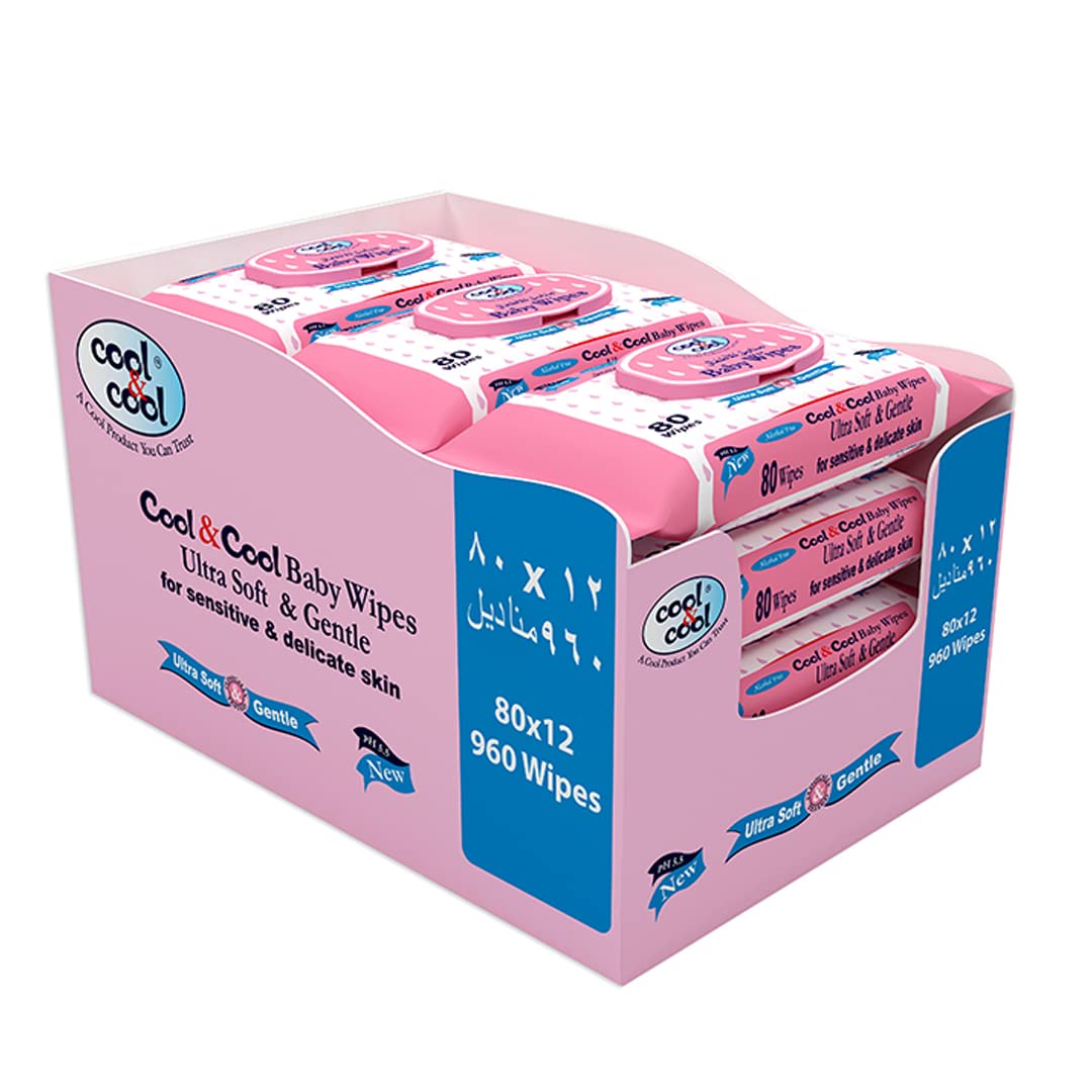 Cool & Cool Baby 80 Wipes-Pack Of 12(960 Wipes)