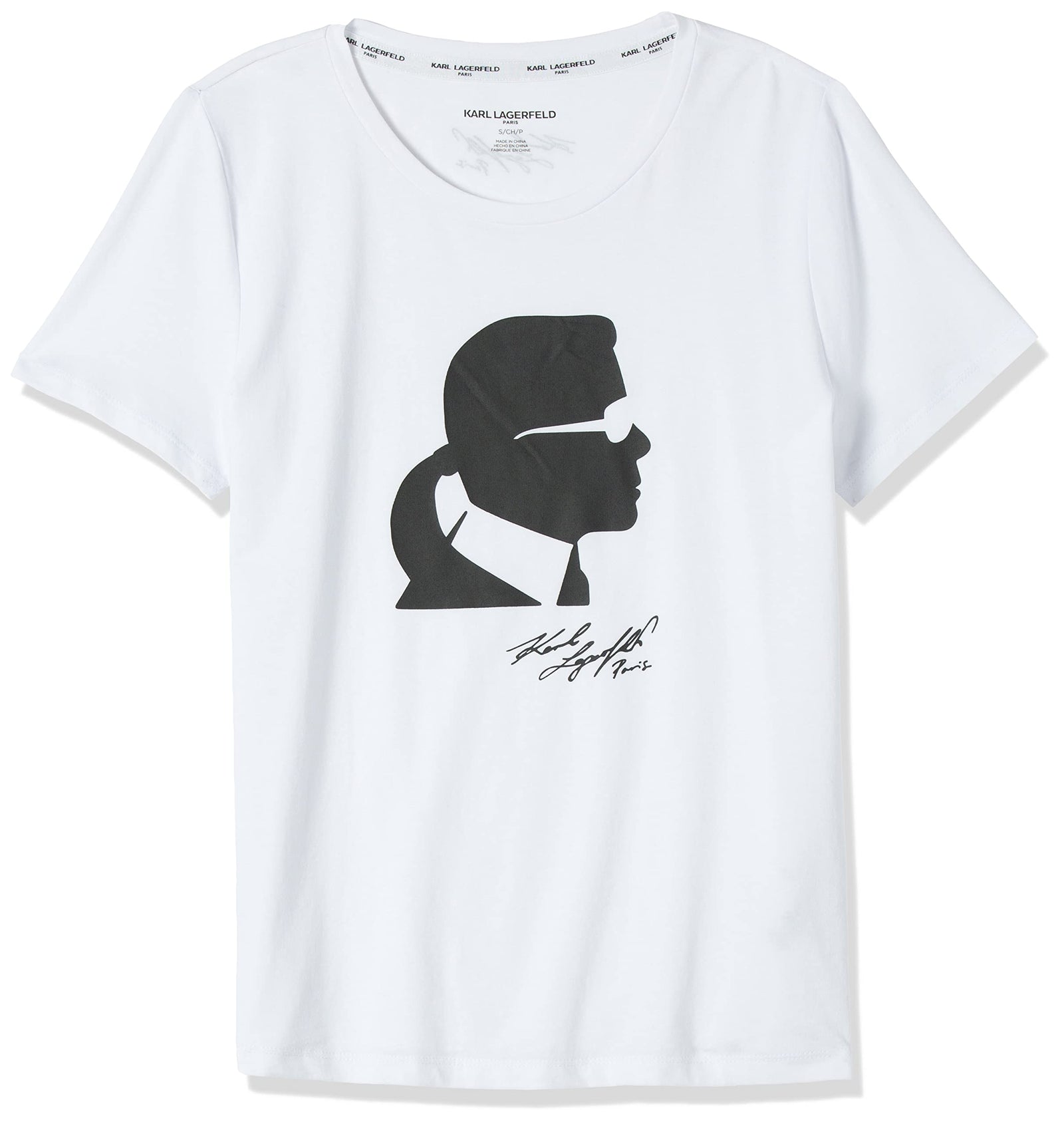 Karl Lagerfeld Paris womens Karl Silhouette Tee T-Shirt