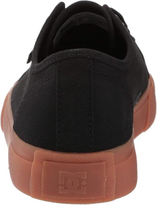 DC Men's Manual Skate Shoe, Black/Gum, 8