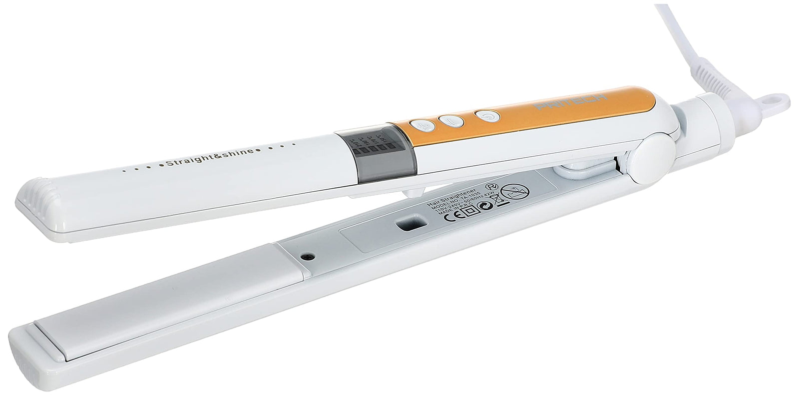 Pritech TA-1035 Ceramic Hair Iron, 41 watt.White Yellow