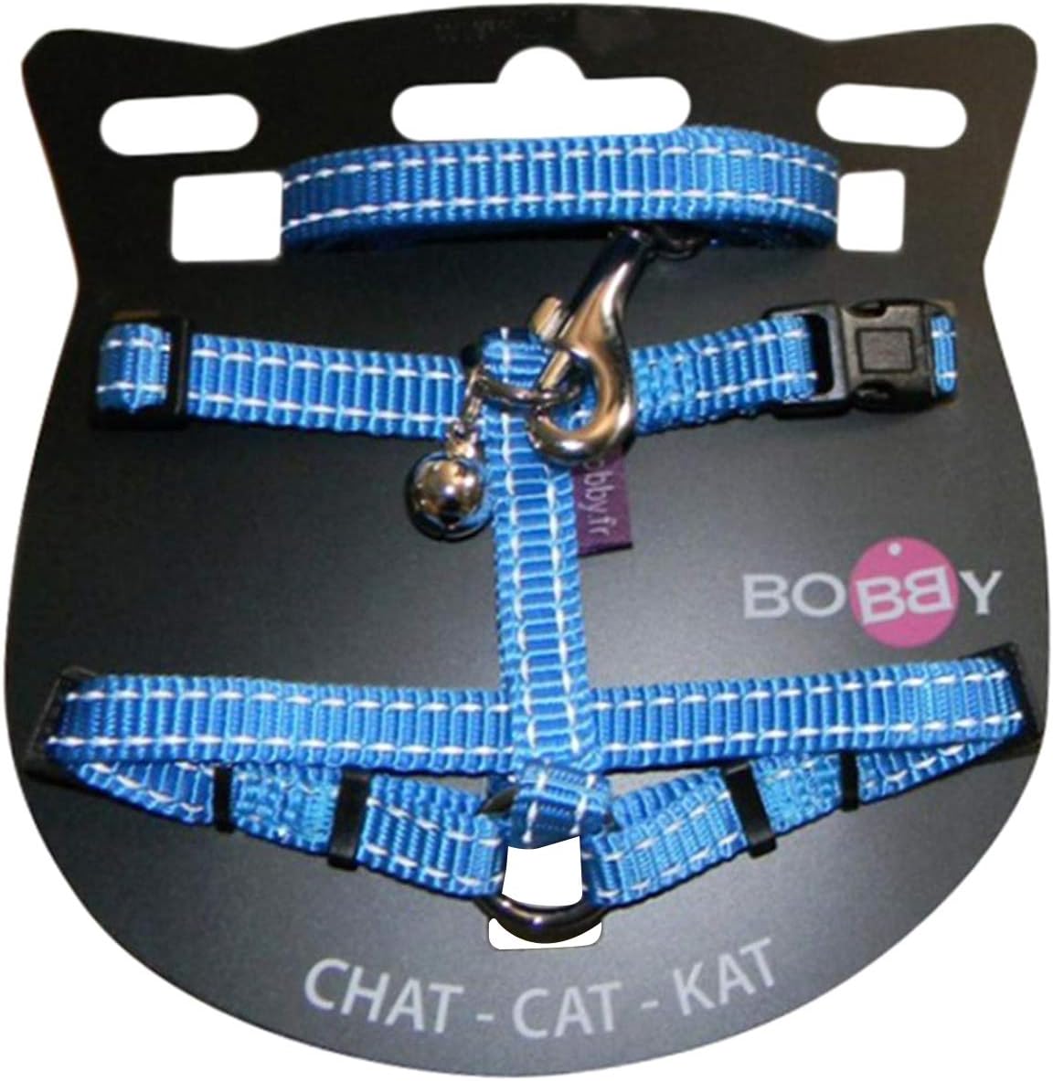 Bobby cat pack harness plus leash safe, blue