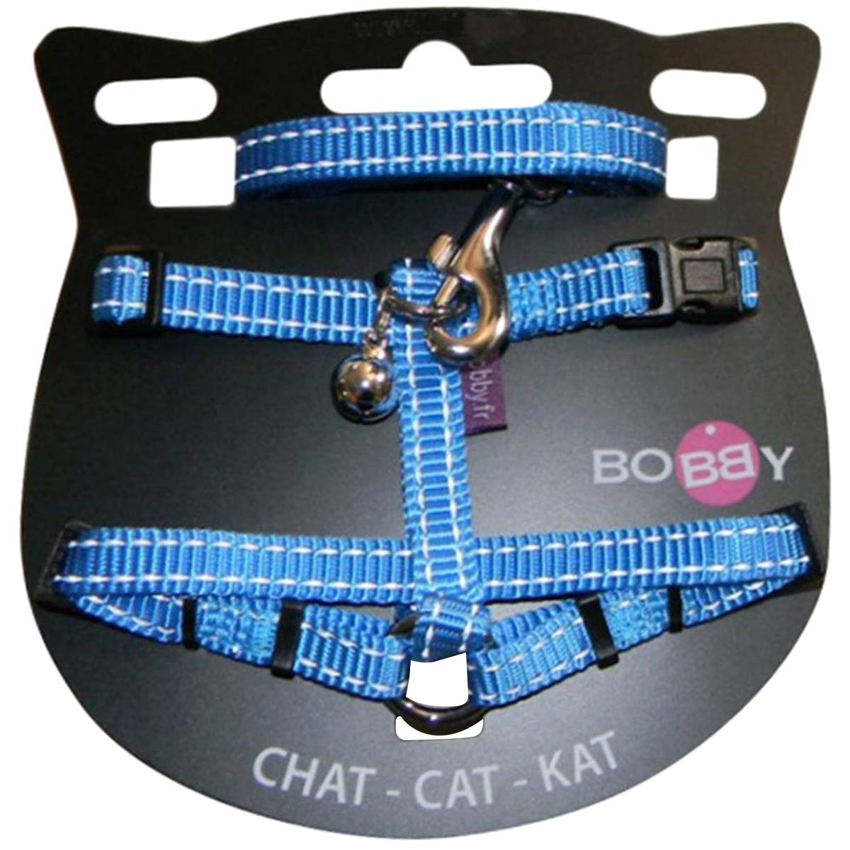 Bobby cat pack harness plus leash safe, blue