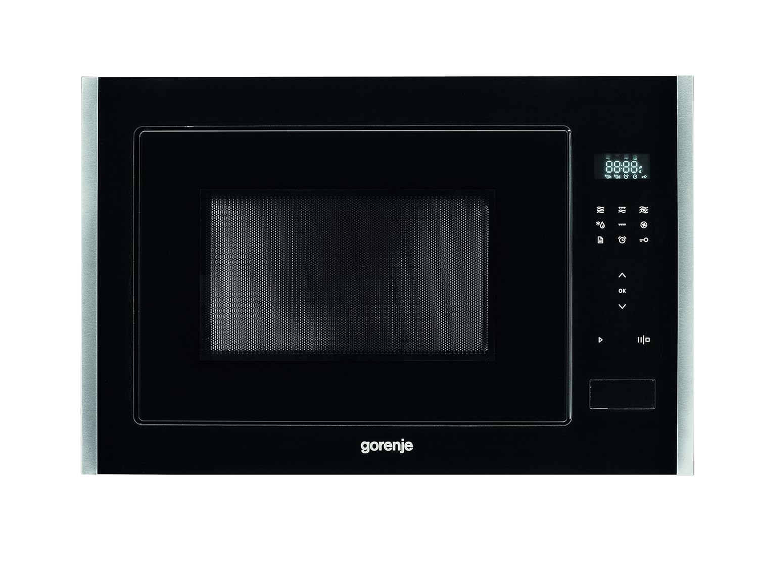 Gorenje Bm251S7Xg, 60 Cm Built In Microwave With Grill, 25 Liters Capacity, Multi Level Baking, 10 Preinstalled Programs,Black, 1 Year