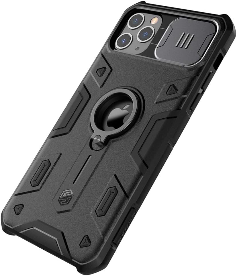 Nillkin iPhone 11 Pro Case Slide Camera Protection Case for iPhone 11 Pro Cover Ring Stand Holder (Black)