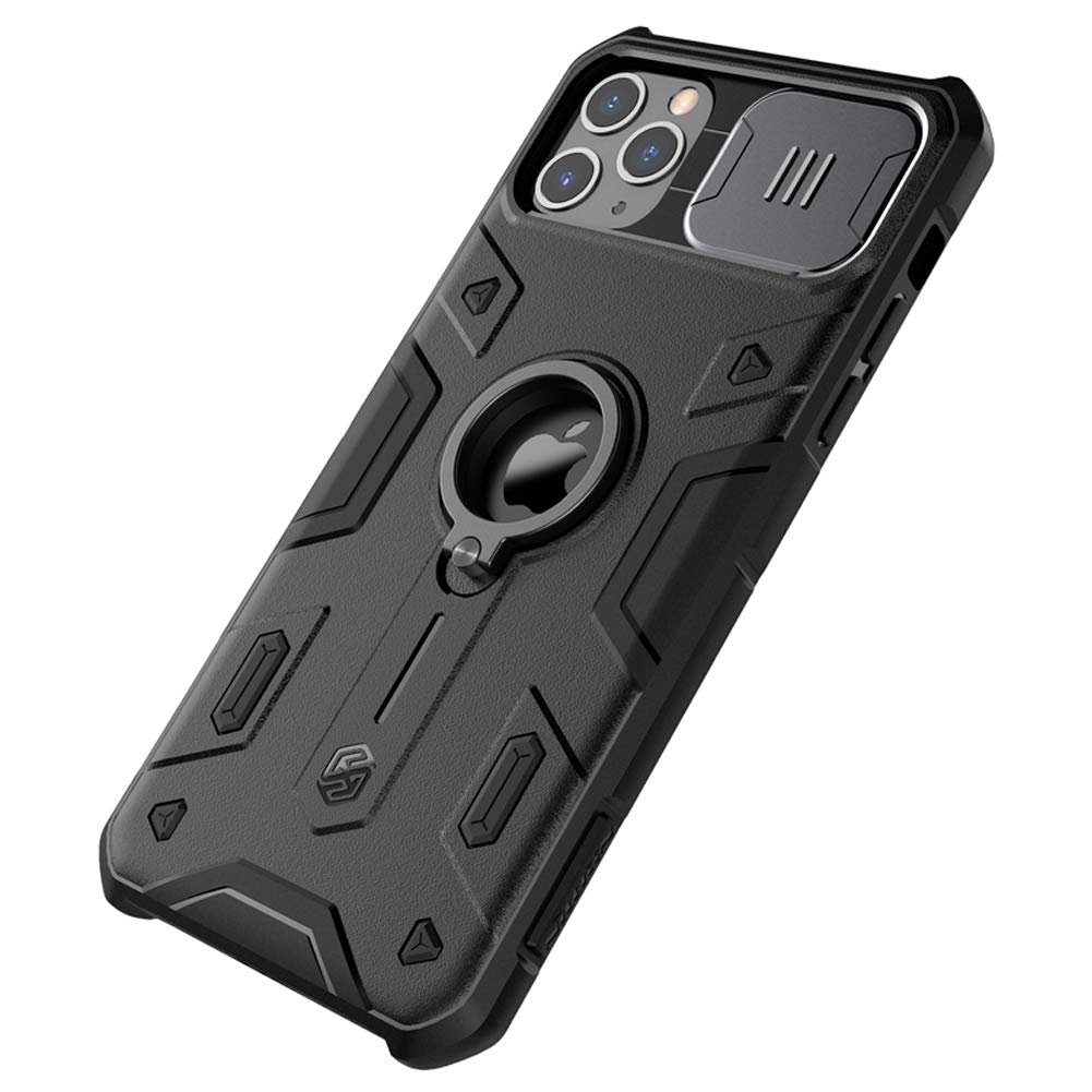 Nillkin iPhone 11 Pro Case Slide Camera Protection Case for iPhone 11 Pro Cover Ring Stand Holder (Black)