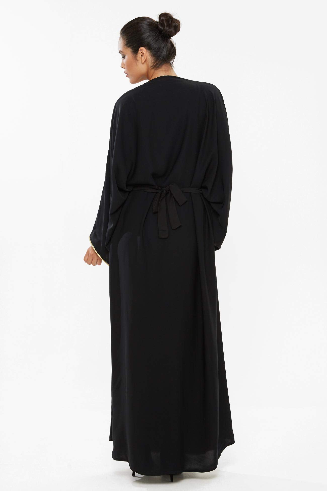 Nukhbaa Womens Abaya Made With Fine Fabric, Comes With Matching Hijab SQ513A Modern (pack of 5)