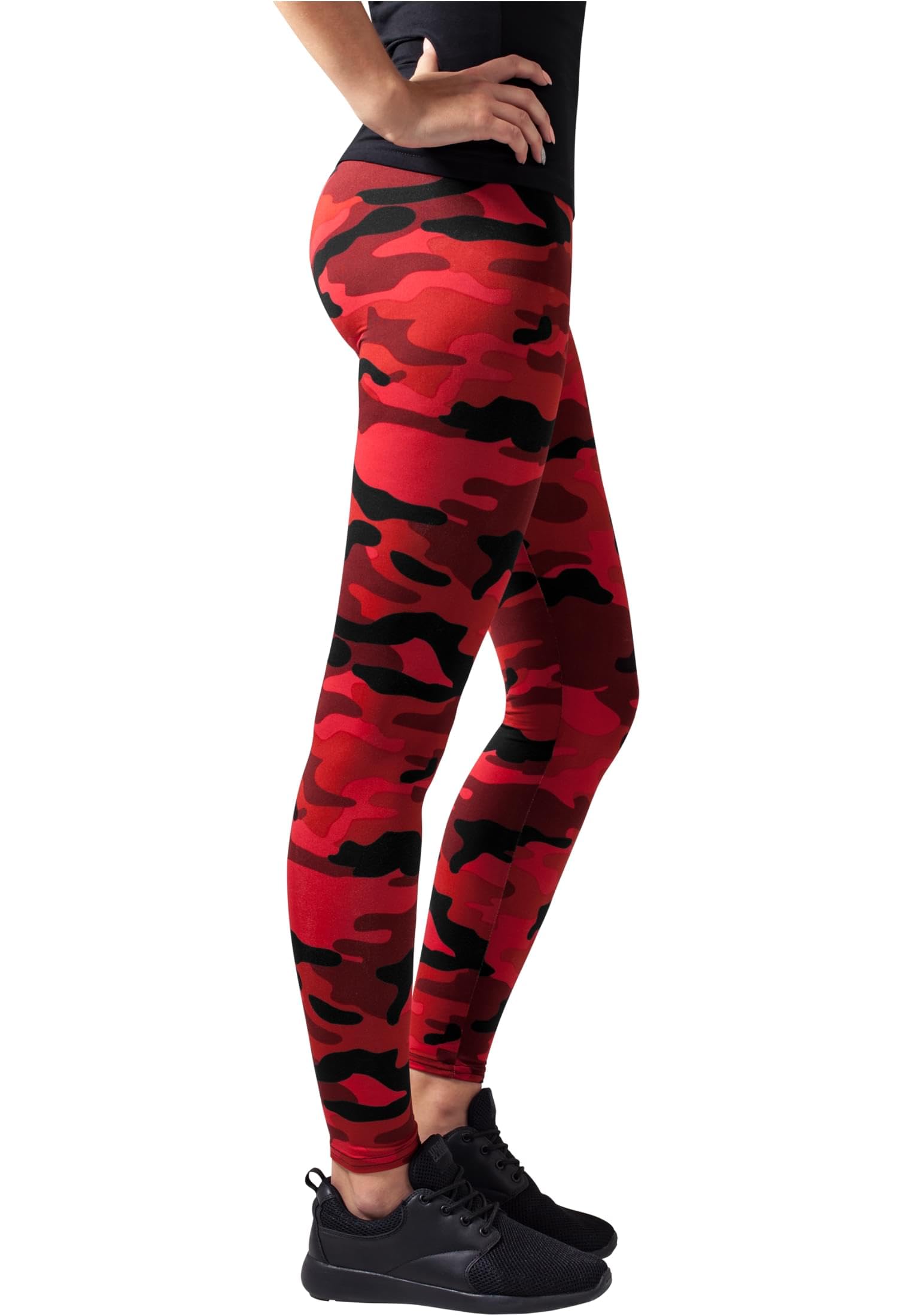 Urban Classics Women Camouflage Leggings Comfortable Sport Pants, Stretchy Workout Trousers with Military Print, Regular Skinny Fit (pack of 1)