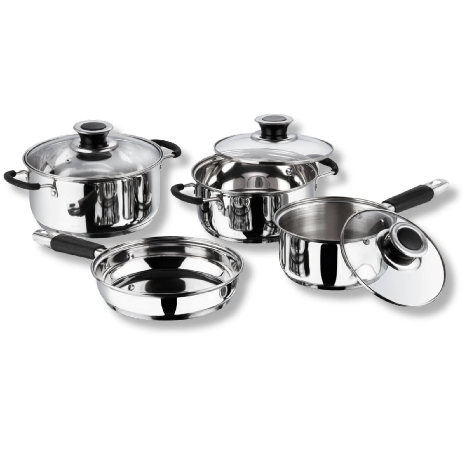 Vinod Stainless Steel Induction and Gas Stove Friendly Master Chef Cookware Set- 4Pieces, Saucepan (