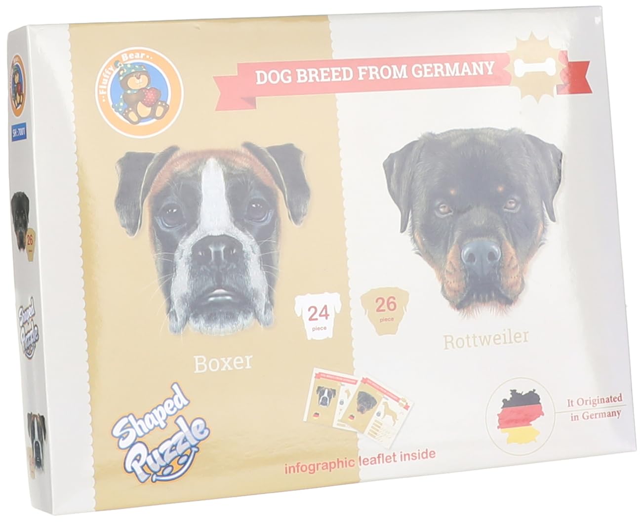 Fluffy bear sh-7001 dog breed from germany puzzle - multi color