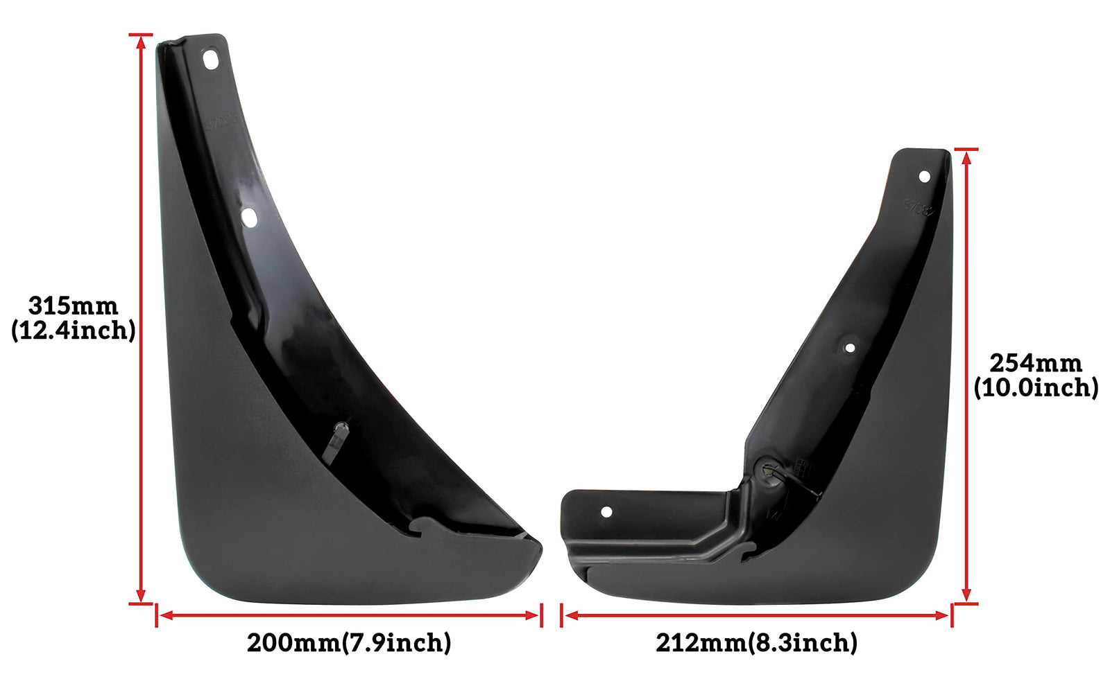 KEWISAUTO Mud Flaps Splash Guards for Dodge Challenger 2015-2023, Front Rear Mud Splash Guards Kit Heavy Duty Molded for Dodge Challenger 2015-2023(4PCS, Without Fender Flares)