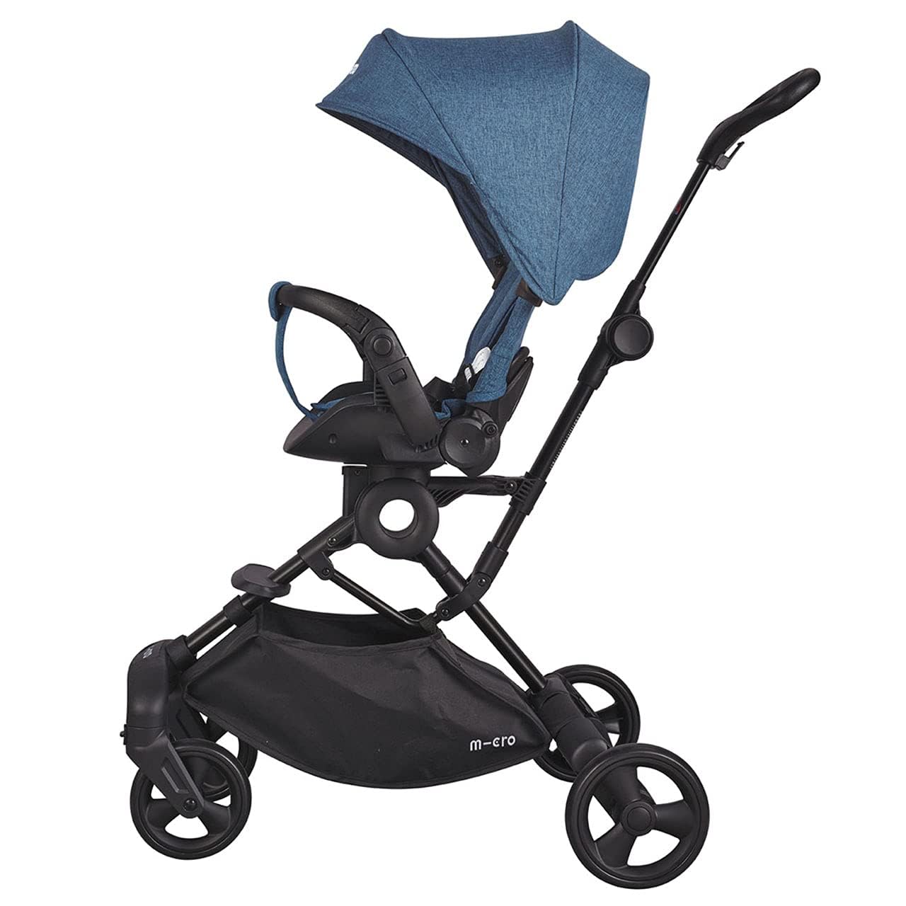 Micro STROLLER TRIKE Plus |360 degree rotating seat|5-point safety belt | Front swivel wheels | Seat reclination |Aqua