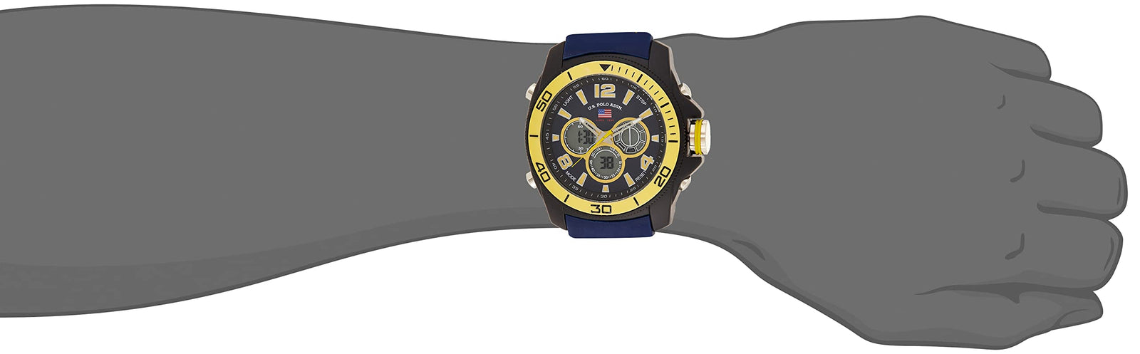 U.S. Polo Assn. Sport Men's US9322 Sport Watch with Navy Silicone Band