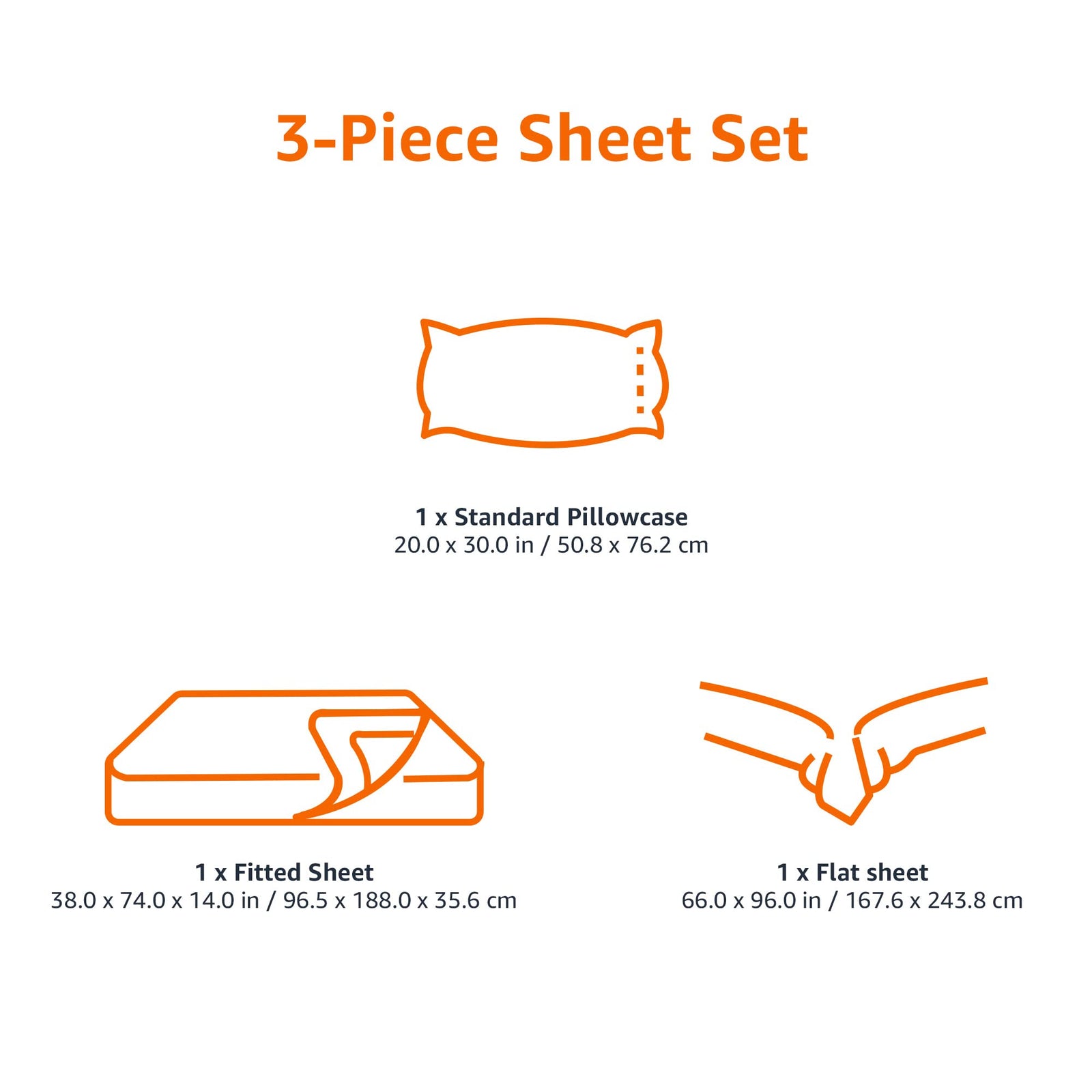 Amazon Basics Lightweight Super Soft Easy Care Microfiber Bed Sheet Set With 14” Deep Pockets - Twin, Peachy Coral Arrows