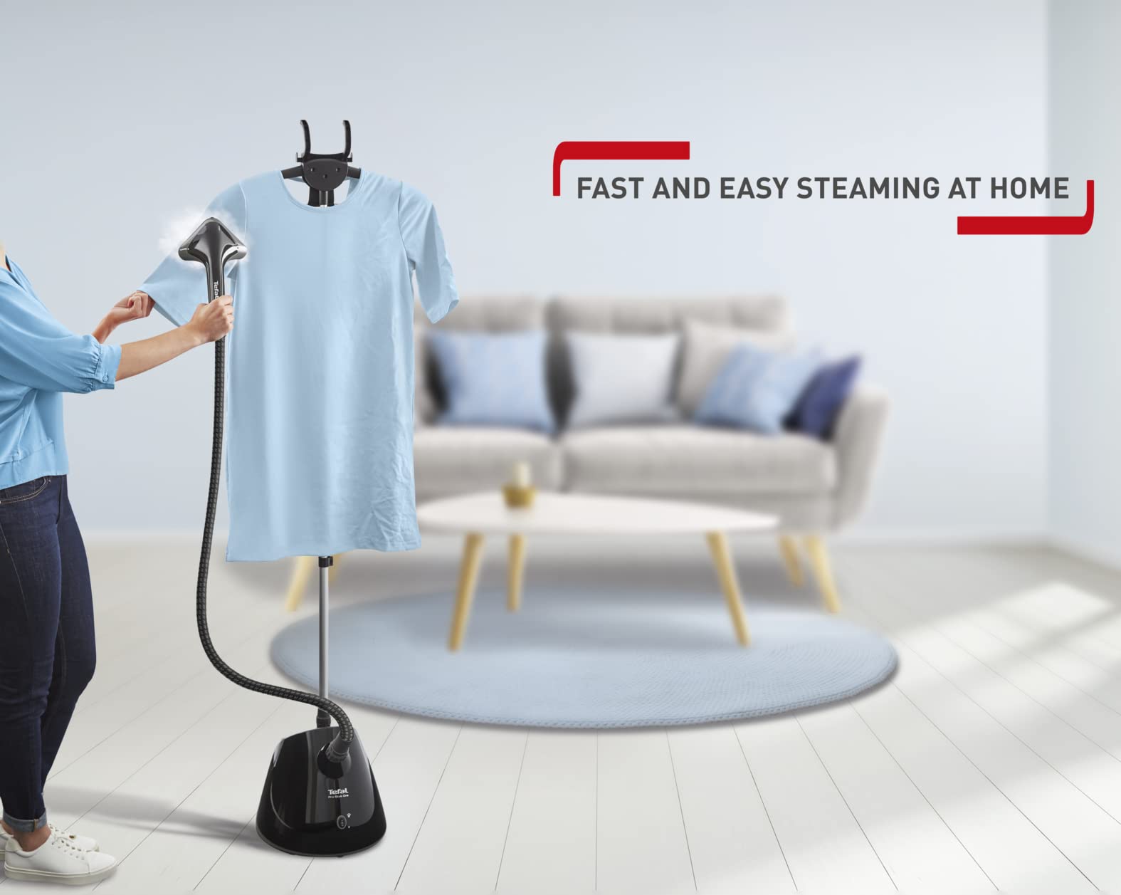 Tefal Pro Style One Upright Garment Steamer, 1.3 Litre, 1650-1960 Watts, Black - IT2461M0