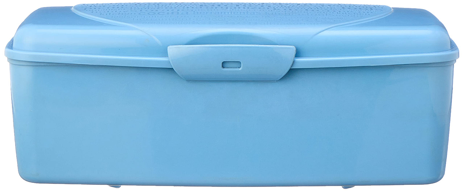 Large plastic rectangular lunchbox (4000 ml) - blue