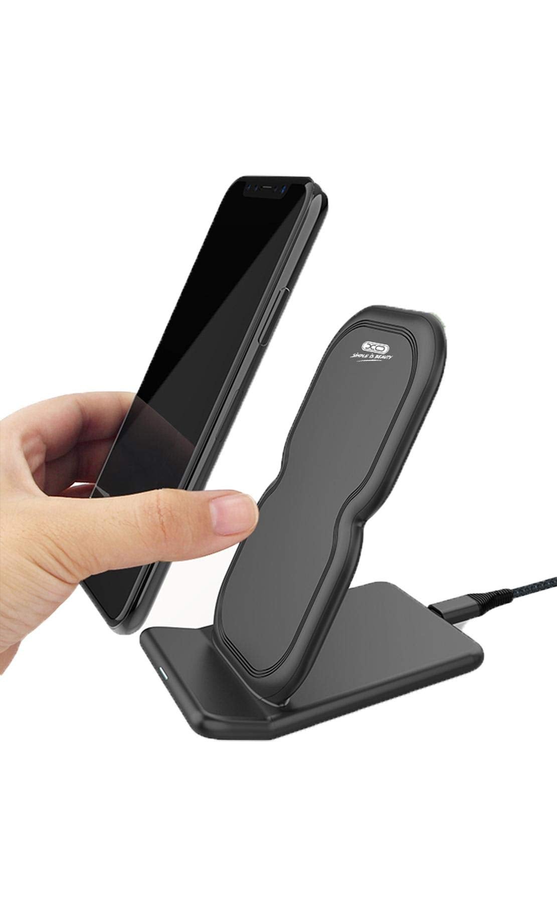 XO WX003 Wireless Charging Dock For Mobile Phones - Matt Black