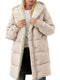 Ebifin Womens Winter Warm Coats Sherpa Fleece Lined Long Hooded Puffer Jacket