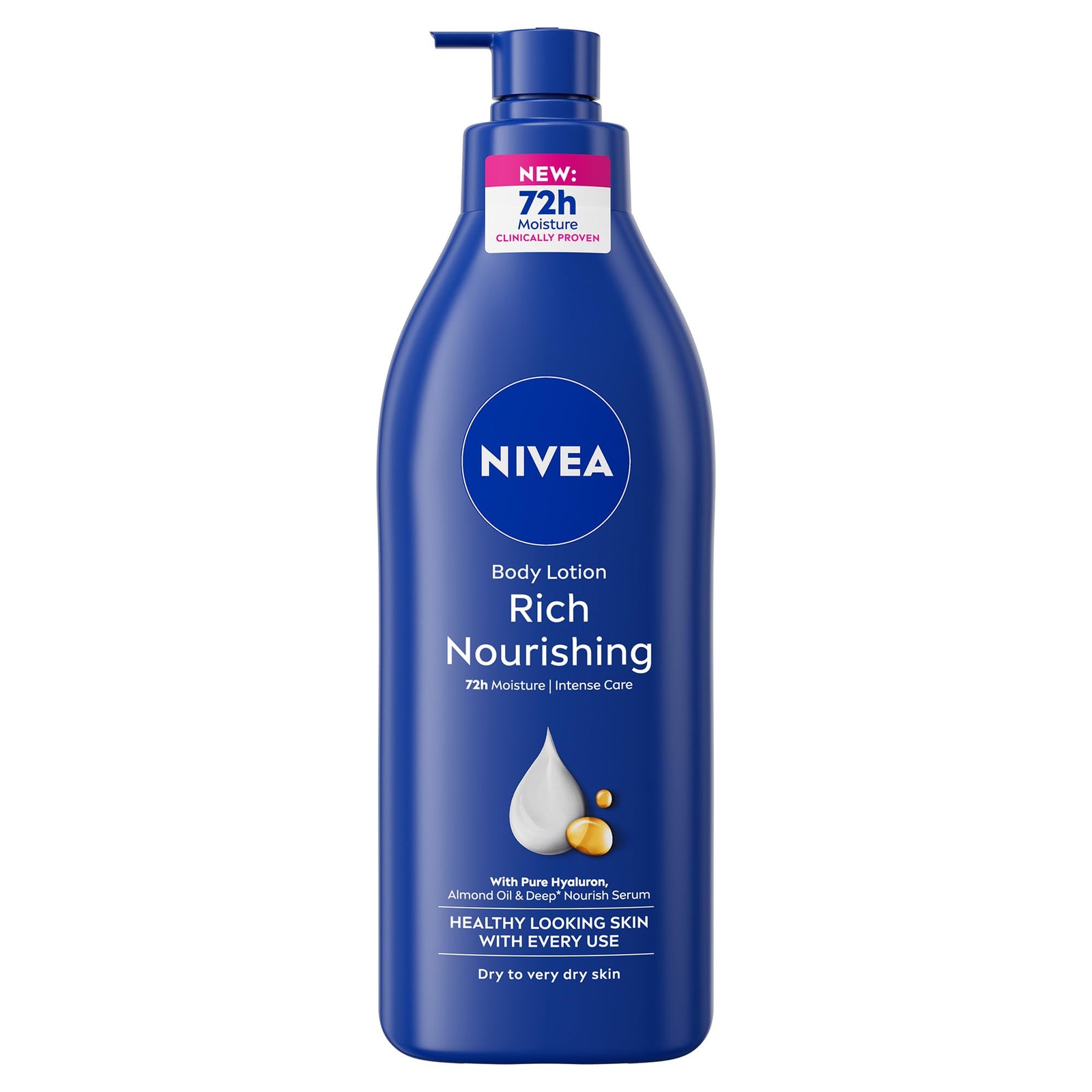 NIVEA Body Lotion for Dry to Very Dry Skin, Rich Nourishing, 5in1 Complete Care, 72H Intense Moisture, 400ml