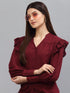 Krave Women Formal Shirt.Maroon.M